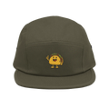 Gorra verde oliva Doozy Headwear con taco bordado en el frente, diseño original dOOzy.