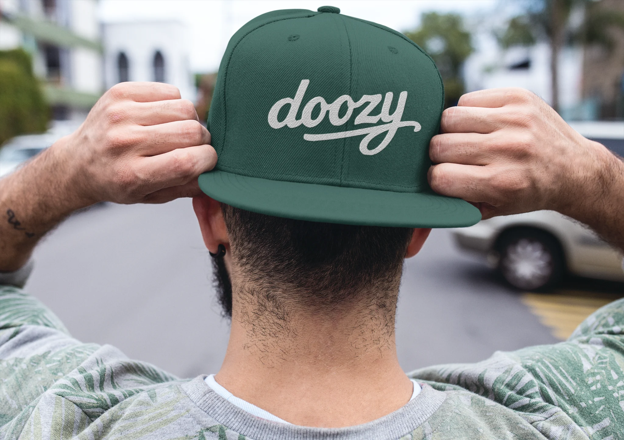 Green doozy snpanback cap - main banner web