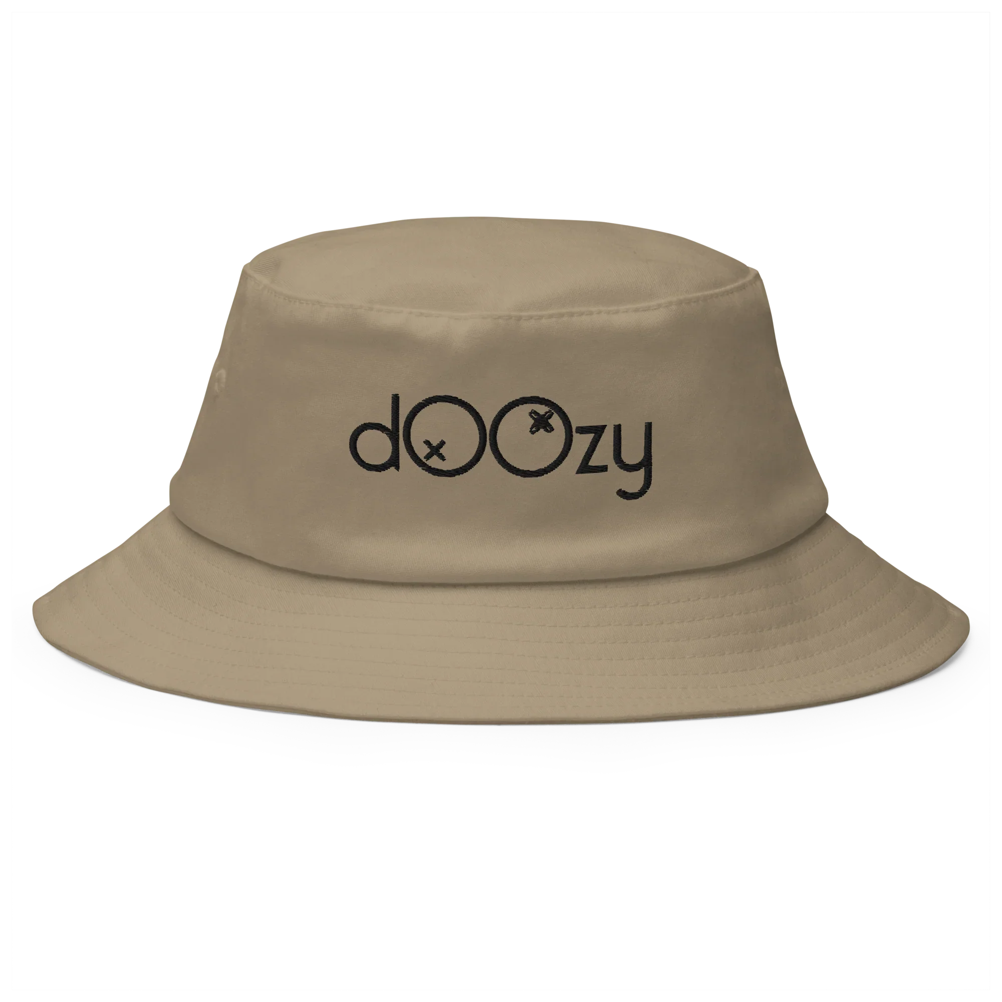 Sombrero bucket khaki con logo dOOzy bordado, accesorio de moda Doozy Headwear