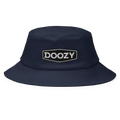 Sombrero bucket azul marino Doozy Headwear con logo bordado en la parte frontal
