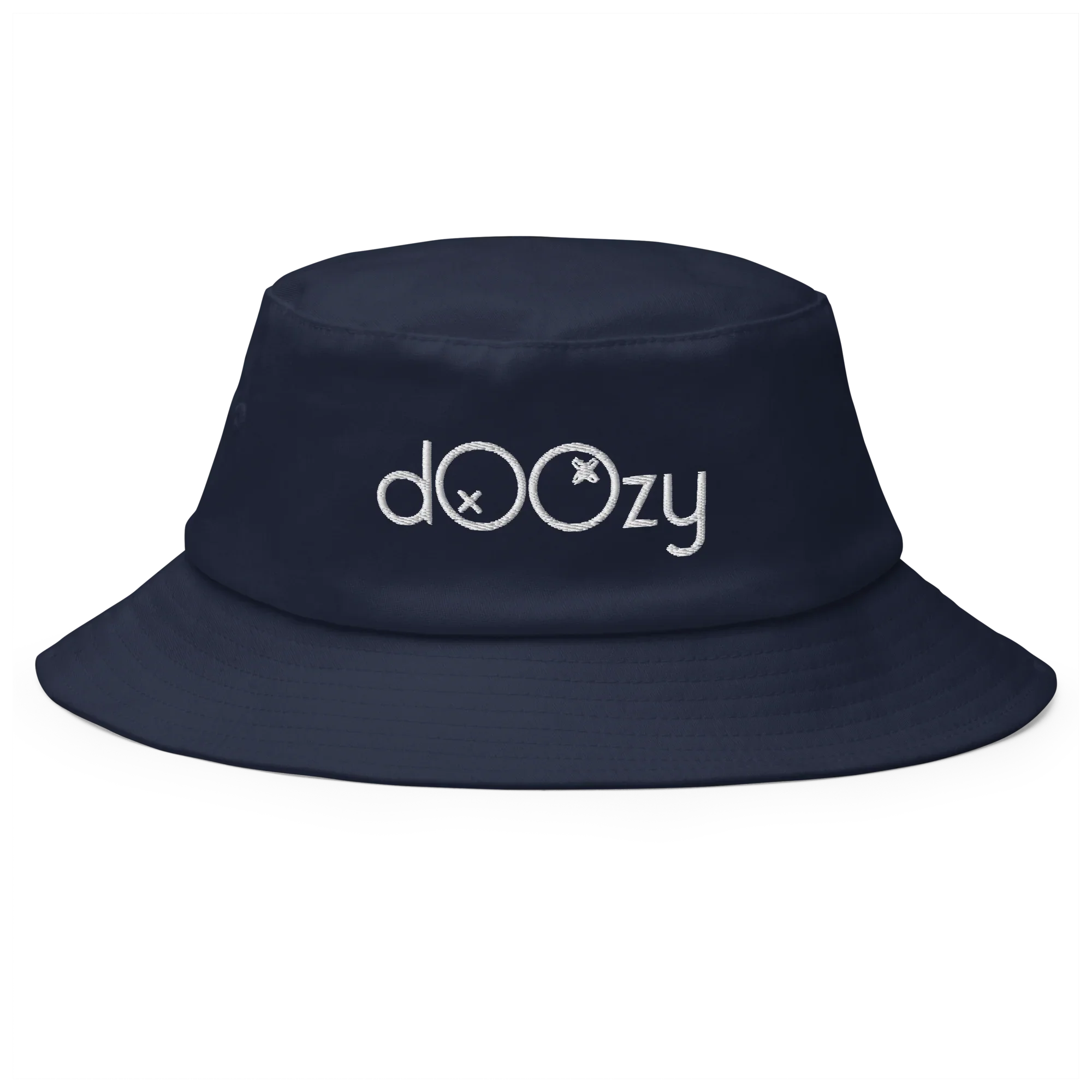 Sombrero bucket azul marino Doozy Headwear con logo bordado dOOzy, moda urbana