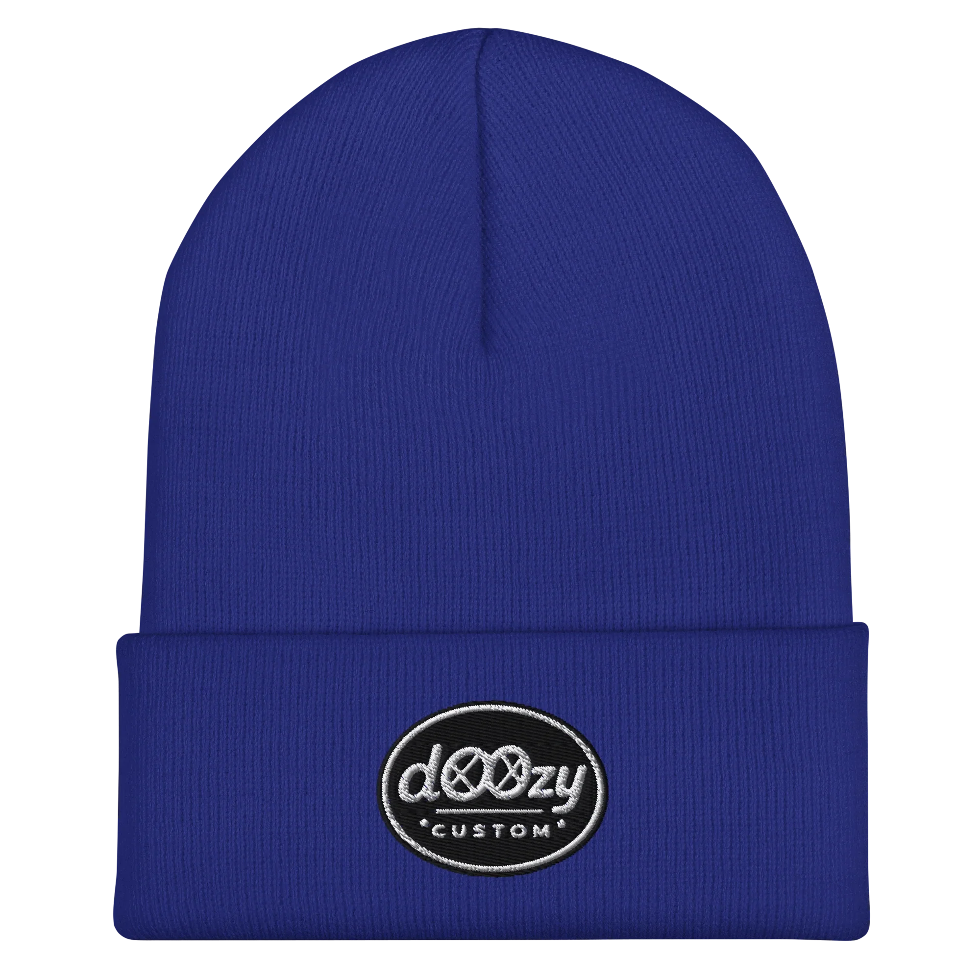Gorro azul Doozy Headwear con logo bordado dOOzy CUSTOM al frente