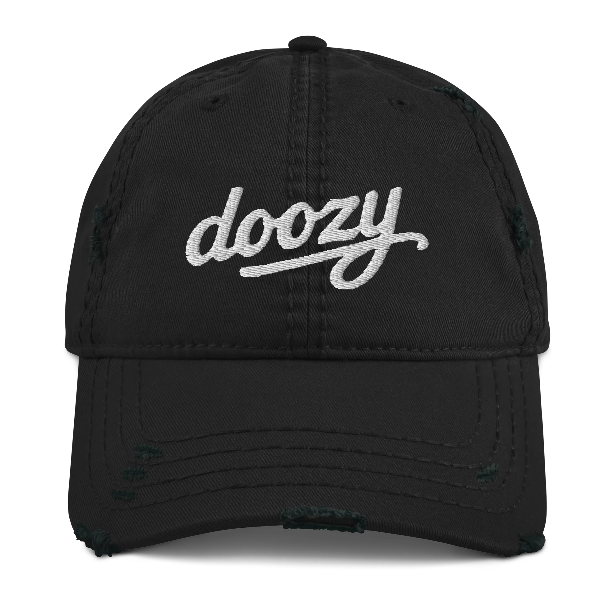 Gorra negra estilo vintage con logo doozy bordado, moda urbana Doozy Headwear