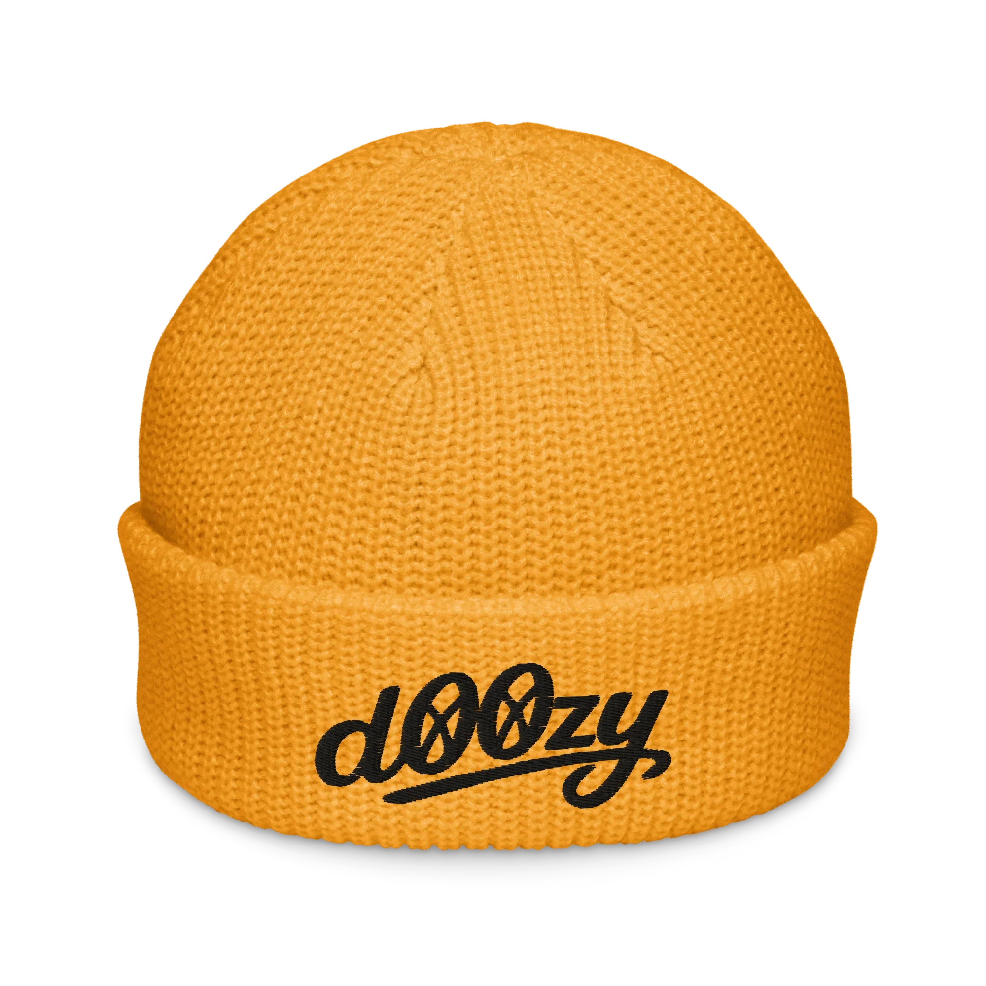 Gorro fisherman amarillo mostaza con logo doOzy, moda urbana Doozy Headwear