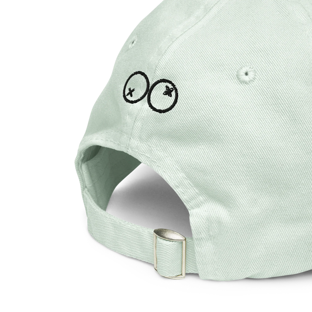 Gorra pastel menta Doozy Headwear con bordado negro y cierre ajustable metálico